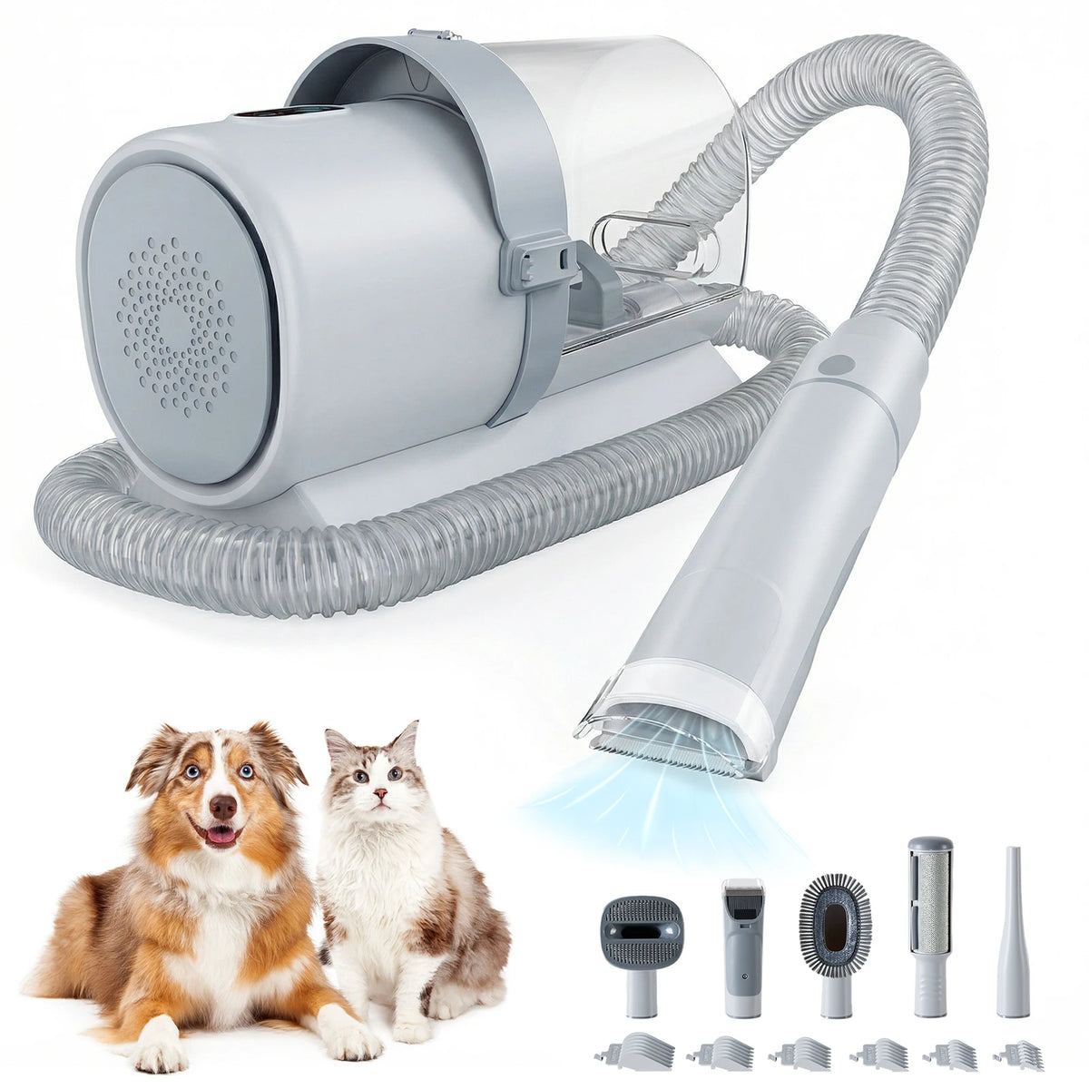 Sweetcrispy Cordless Pet Grooming Clipper With Vacuum Kit For Pets