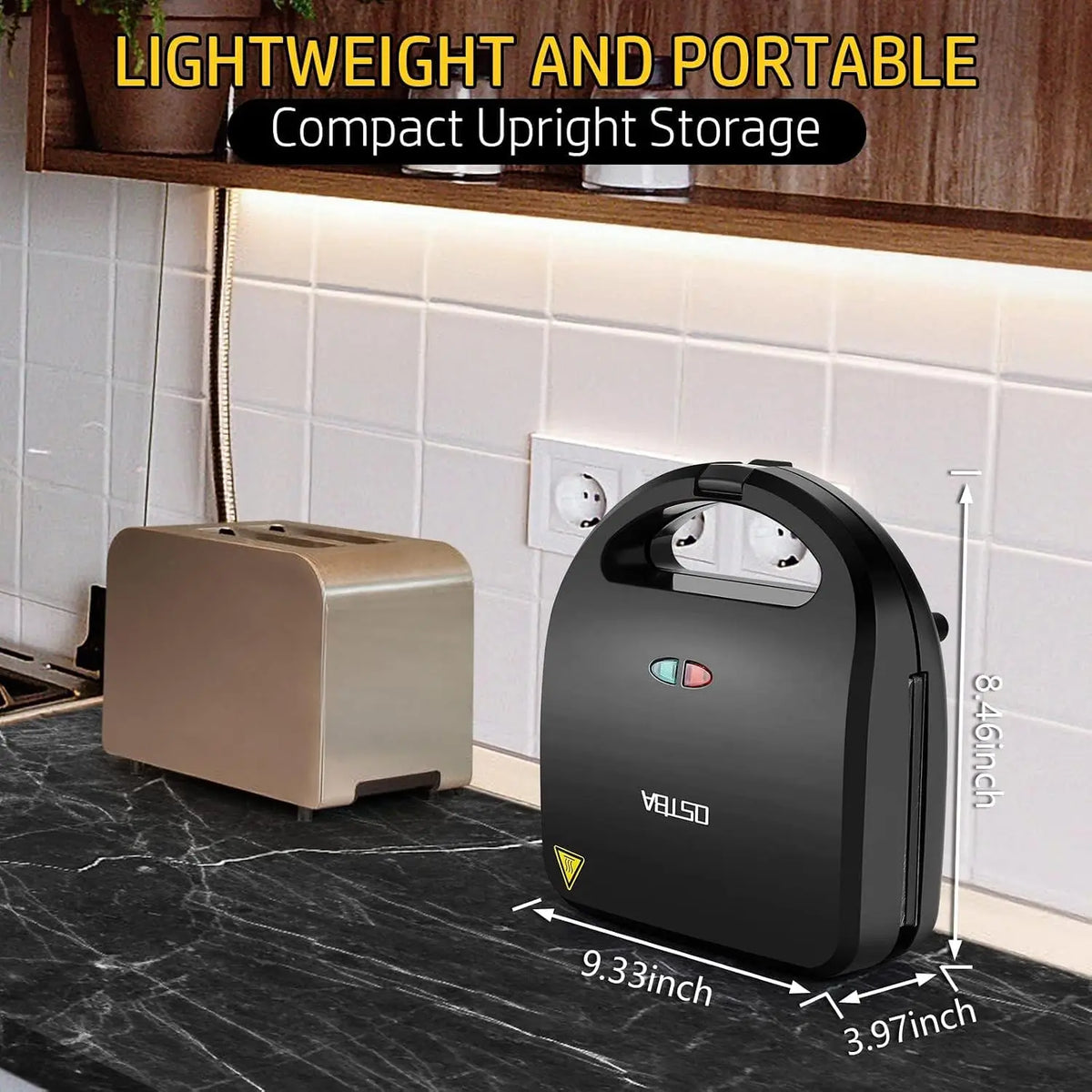 OSTBA 3 In 1 Waffle Maker With Removable Interchangeable Plates