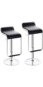 HURACAN Swivel Adjustable Bar Stools With Armrests And Footrests
