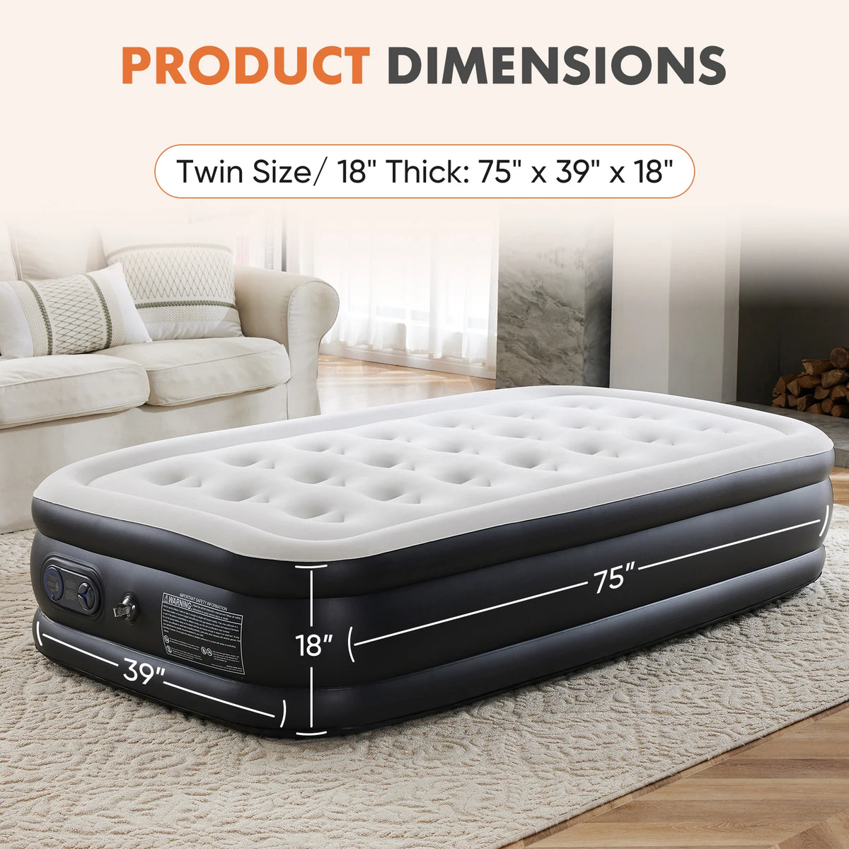 MCQ Inflatable Air Mattress With Built In Pump For Camping