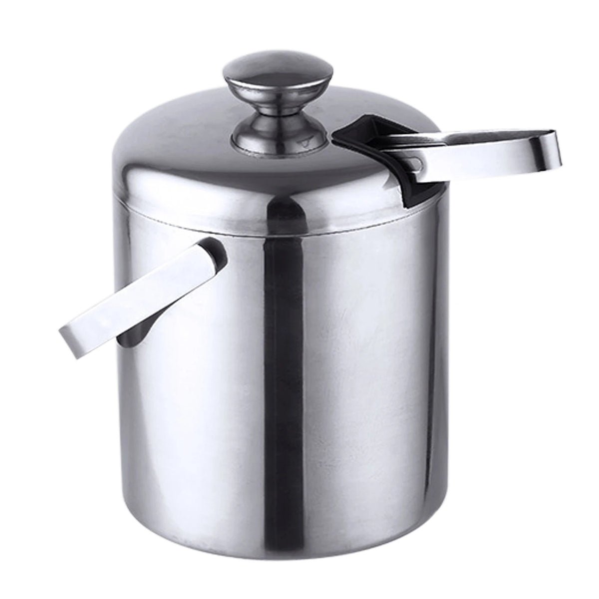 Double Wall Stainless Steel Ice Bucket With Tongs And Lid