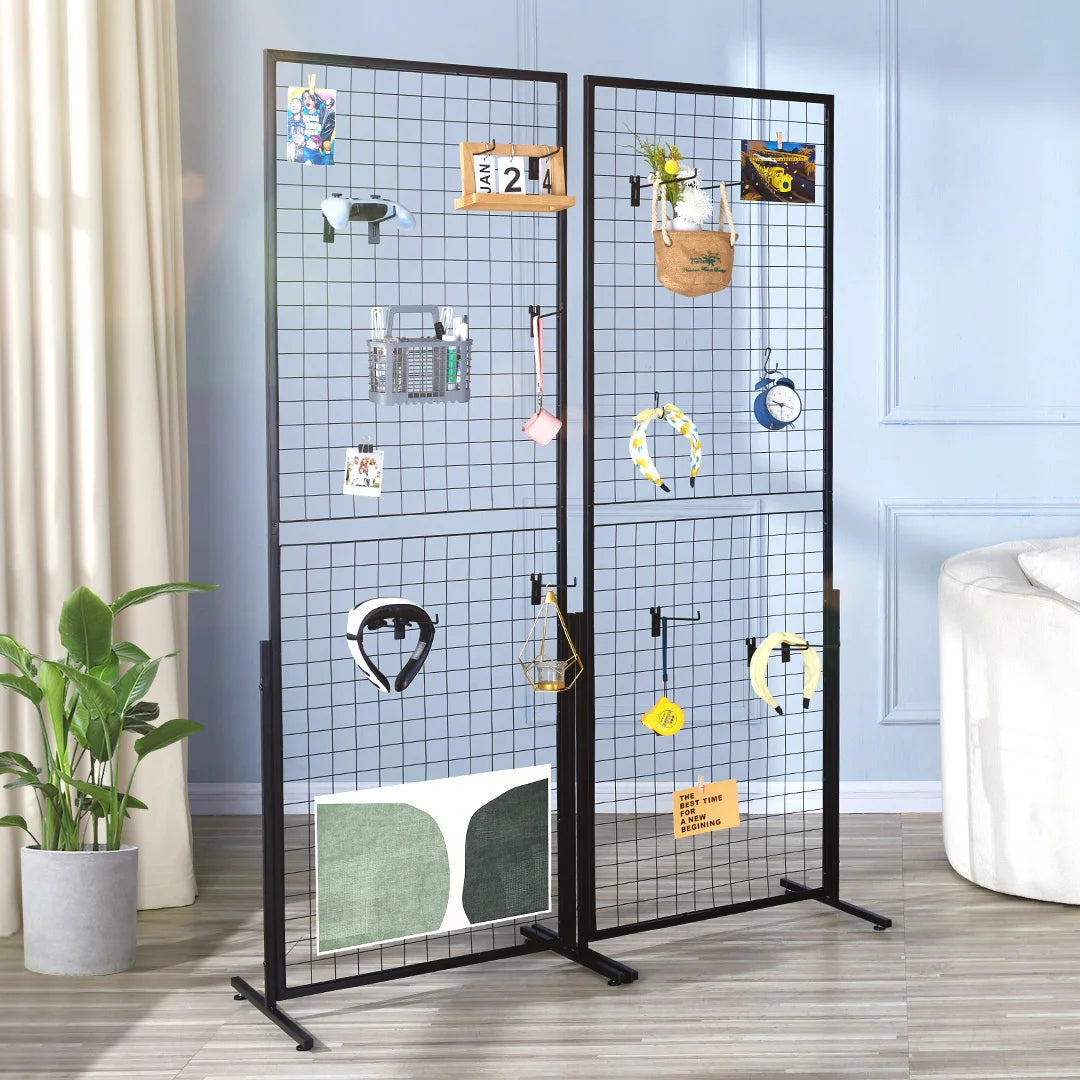 SucceBuy Double Sided Gridwall Display Rack With Hooks