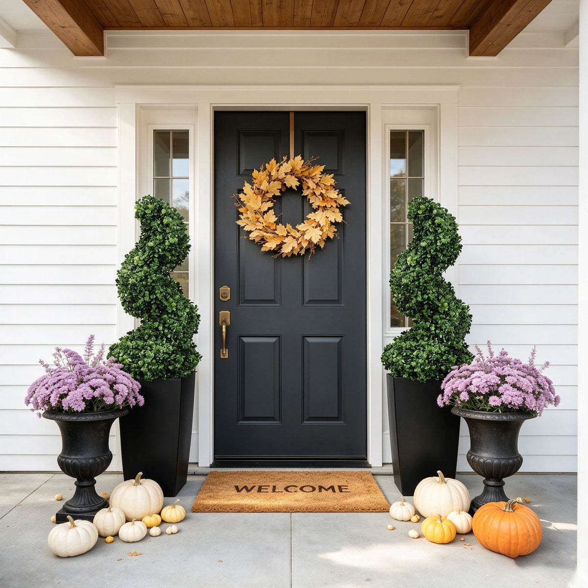 Olitree Artificial Boxwood Spiral Topiary With Planter For Home Decor