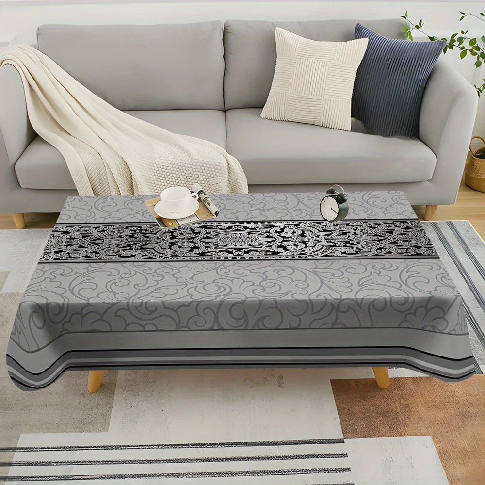European Patterned Polyester Tablecloth For Dining And Home Decor