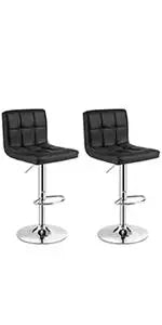 HURACAN Swivel Adjustable Bar Stools With Armrests And Footrests
