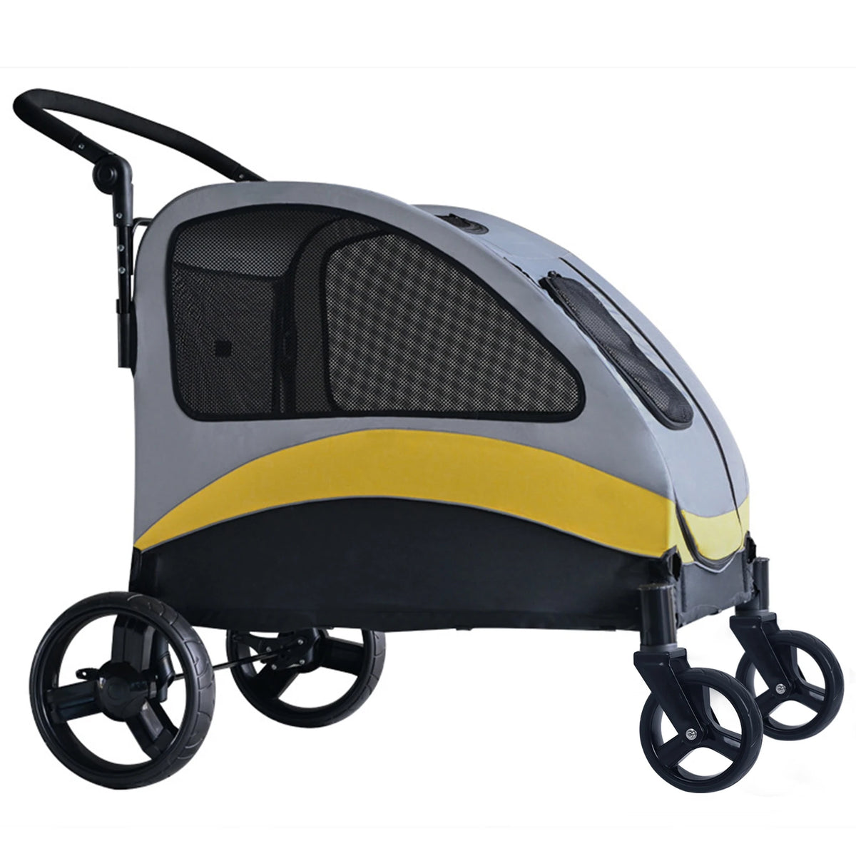 Foldable Breathable Four Wheel Pet Stroller For Travel Dogs