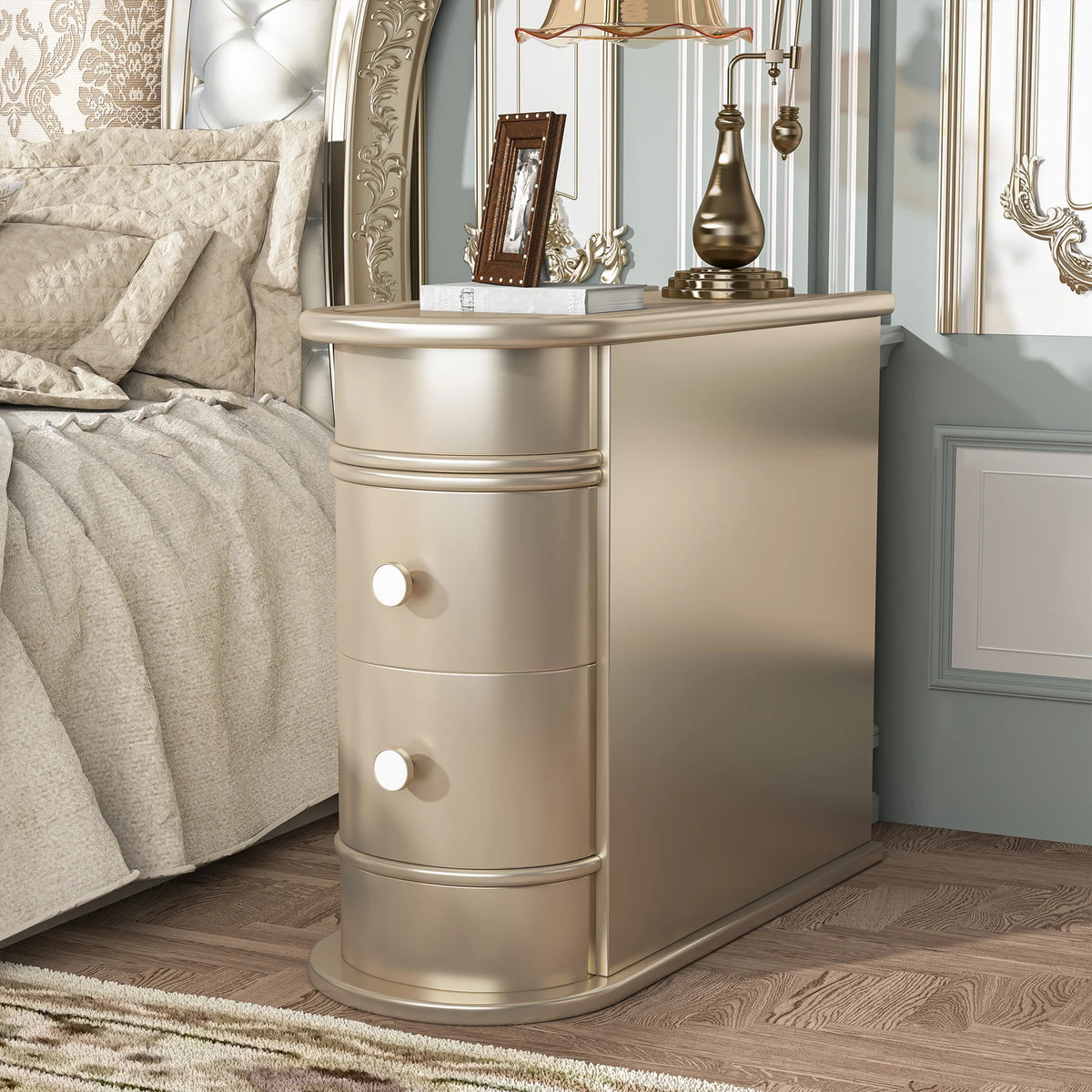 Tribesigns Modern Wooden End Table With Drawer For Sofa