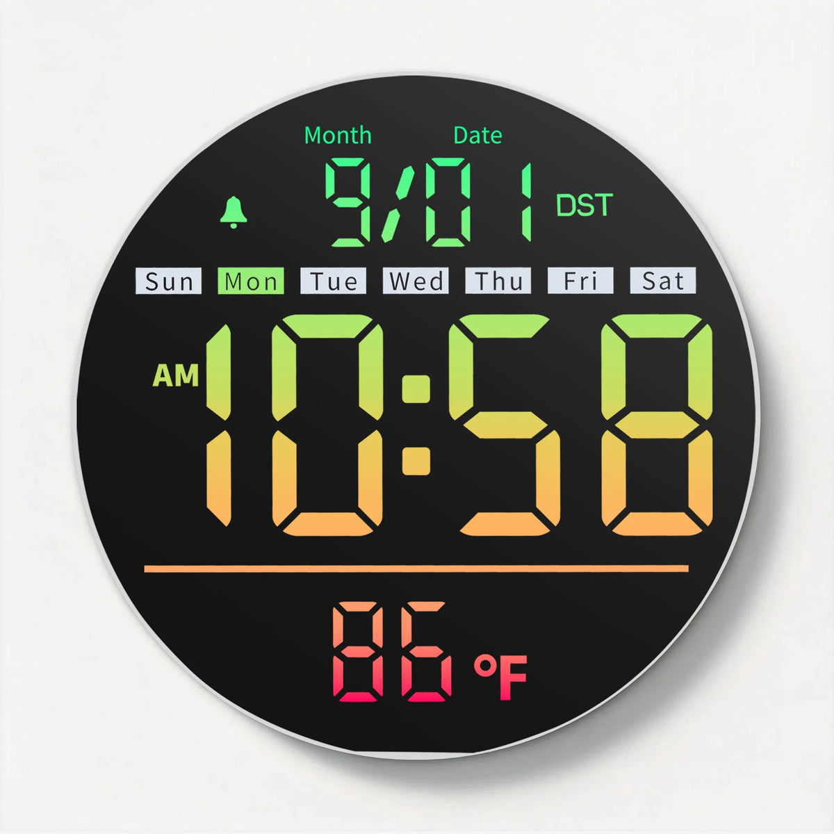 LED Wall Clock With Timer, Temperature, Date And Alarm
