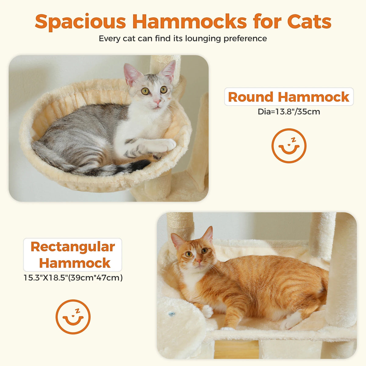 Tall Cat Tree for Indoor Cats Big Cat Tower with Super Large Hammock Cat Climbing Tree with Scratching Posts Condo House Black