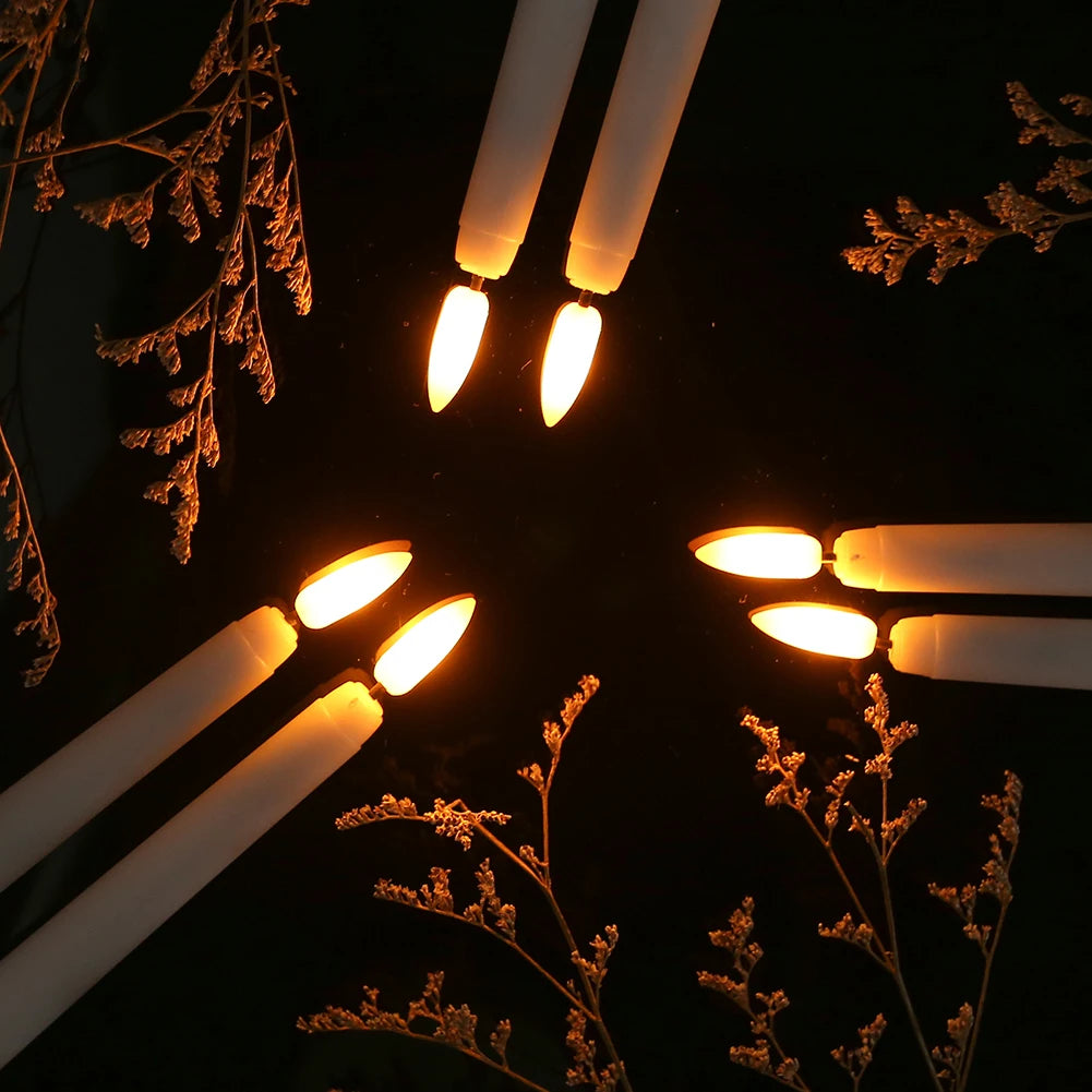 LED Flameless Taper Candles With Remote Flickering Battery Operated