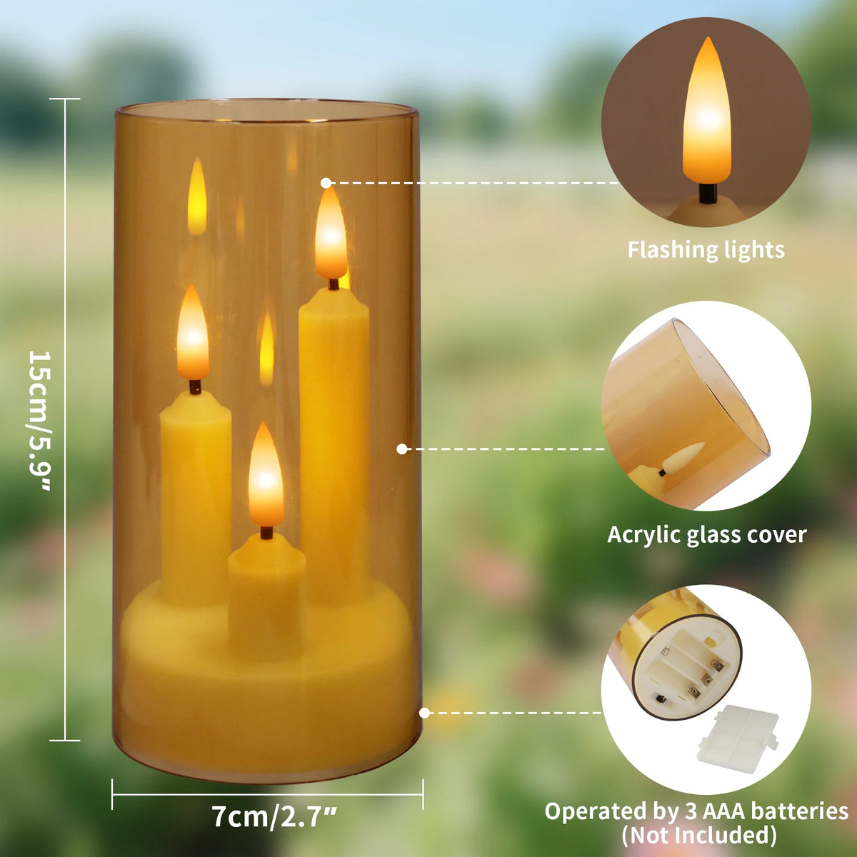 Flameless Flickering LED Taper Candles For Realistic Home Decor