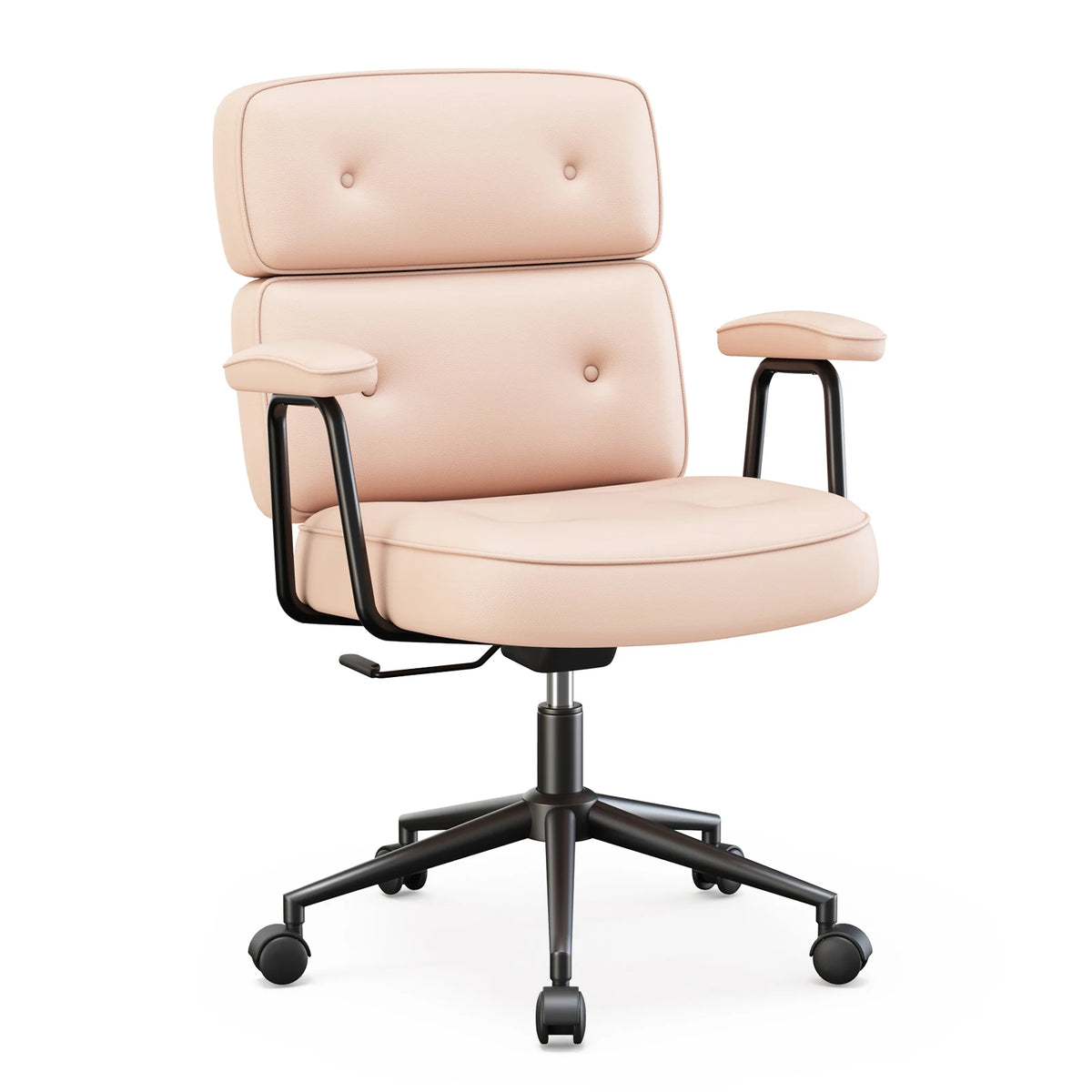 JHK PU Leather Ergonomic Office Computer Desk Chair with Lumbar Support Rolling Swivel Adjustable Height Executive Task Armrests