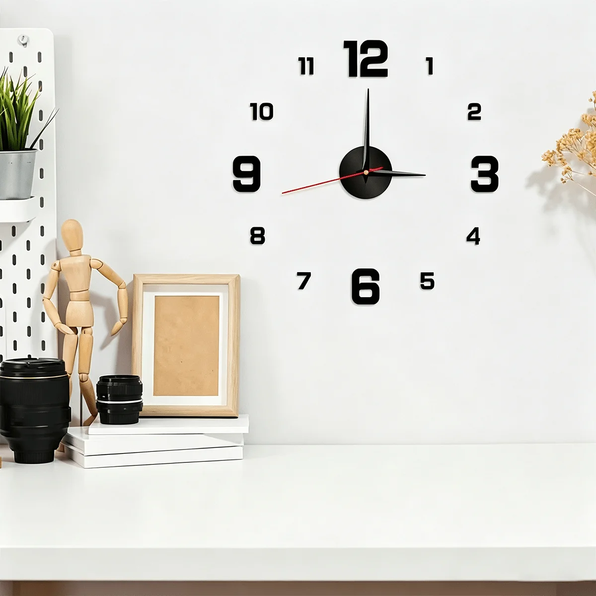 Glow In The Dark DIY Mirror Wall Clock Sticker Decor