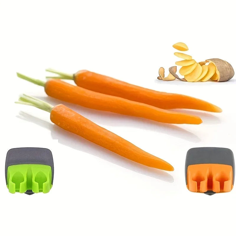 Stainless Steel Handheld Vegetable Peeler With Comfortable Rubber Grip