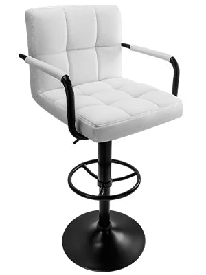 HURACAN Swivel Adjustable Bar Stools With Armrests And Footrests