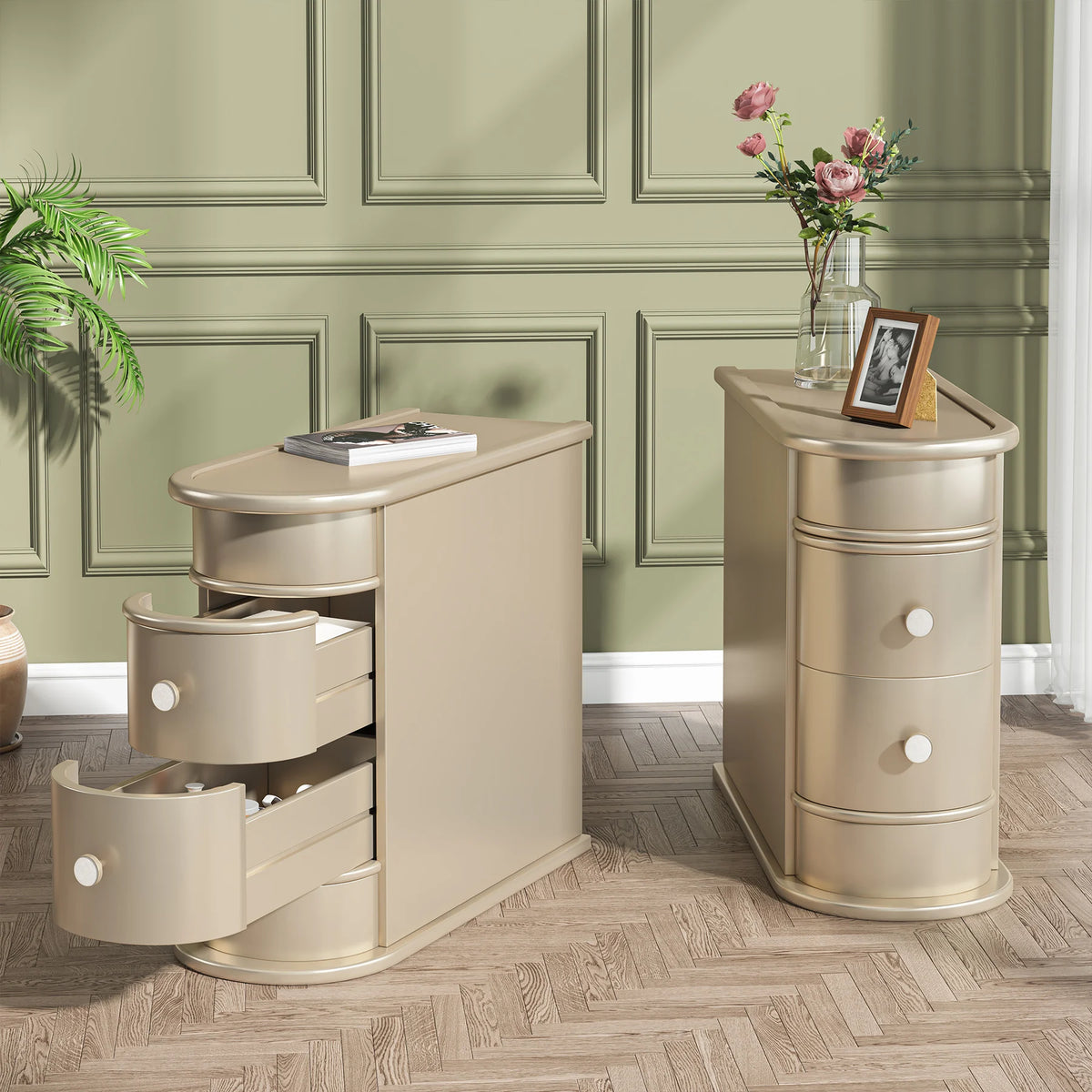 Tribesigns Modern Wooden End Table With Drawer For Sofa