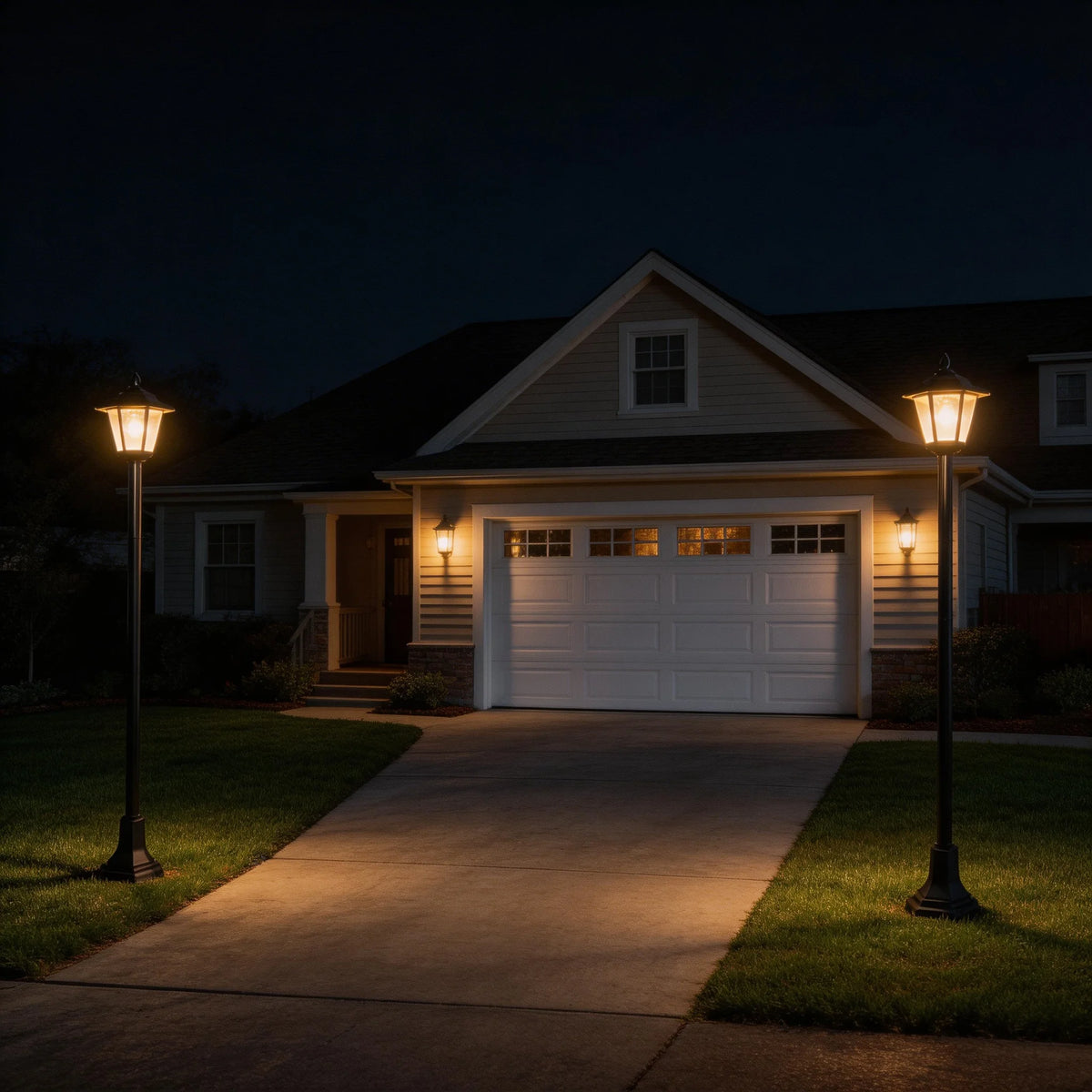 Solar Post Lights Outdoor Waterproof Led Landscape Garden Pathway Lighting
