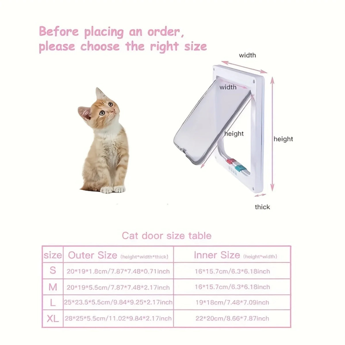 Four Way Locking Pet Doors For Cats And Small Dogs