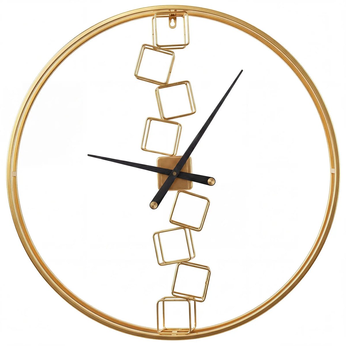 Homasis Nordic Style Metal Wall Clock Decorative Timepiece