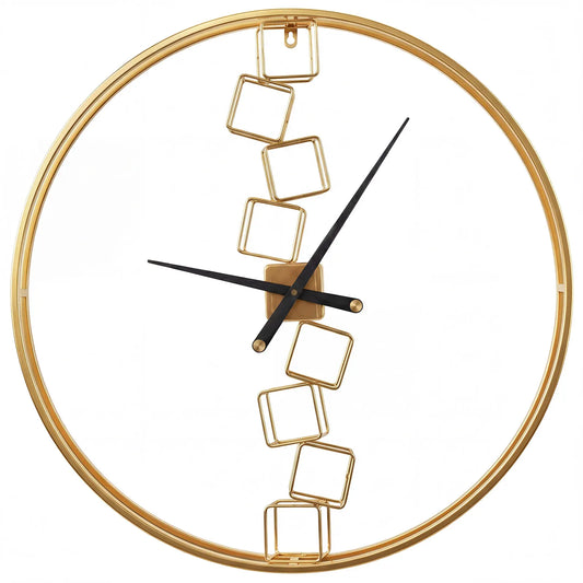 Homasis Nordic Style Metal Wall Clock Decorative Timepiece