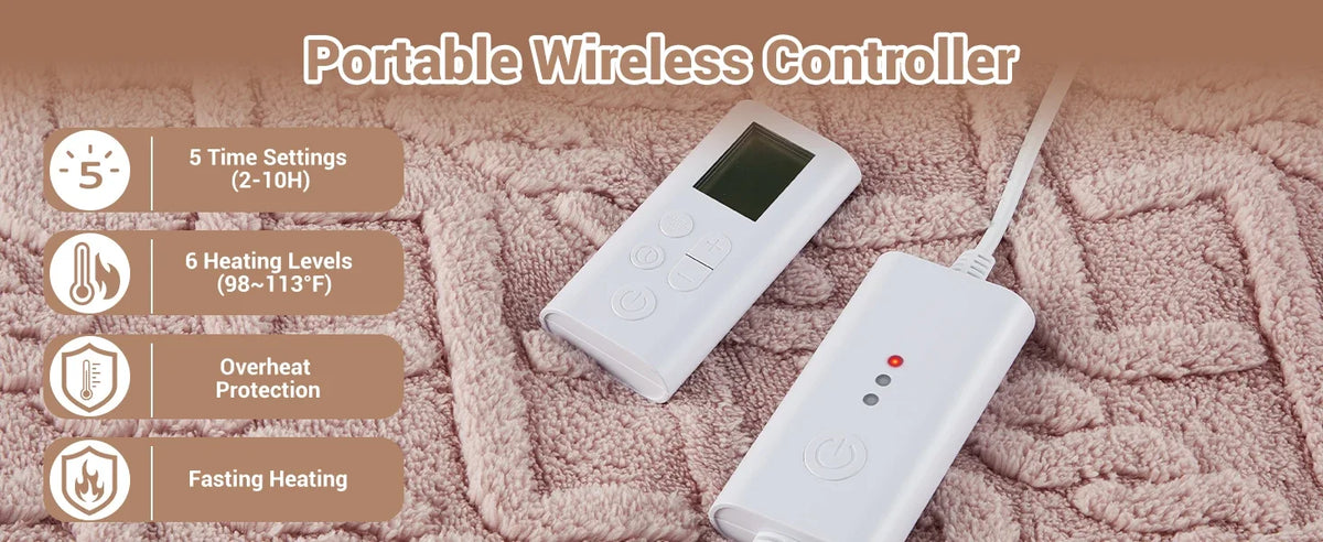 Twister CK Electric Heated Comforter With Dual Controller For Cozy Warmth