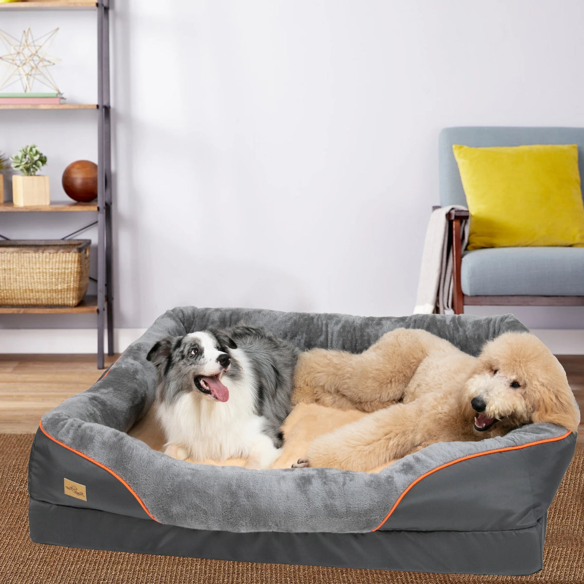 Bingopaw Premium Fleece Dog Bed With Removable Washable Cover