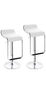 HURACAN Swivel Adjustable Bar Stools With Armrests And Footrests
