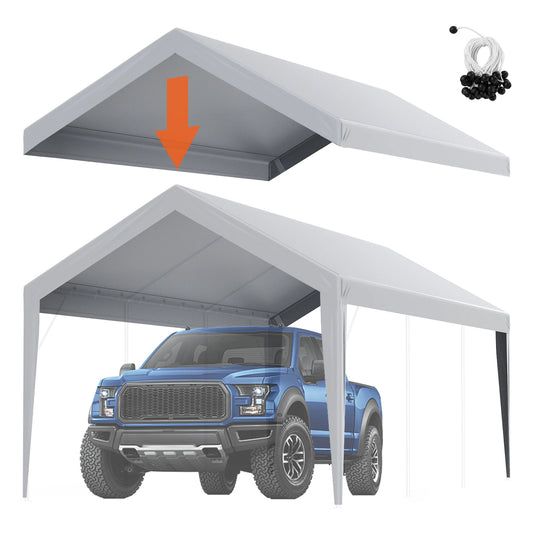 SucceBuy Carport Replacement Canopy Cover Waterproof UV Protected Shelter