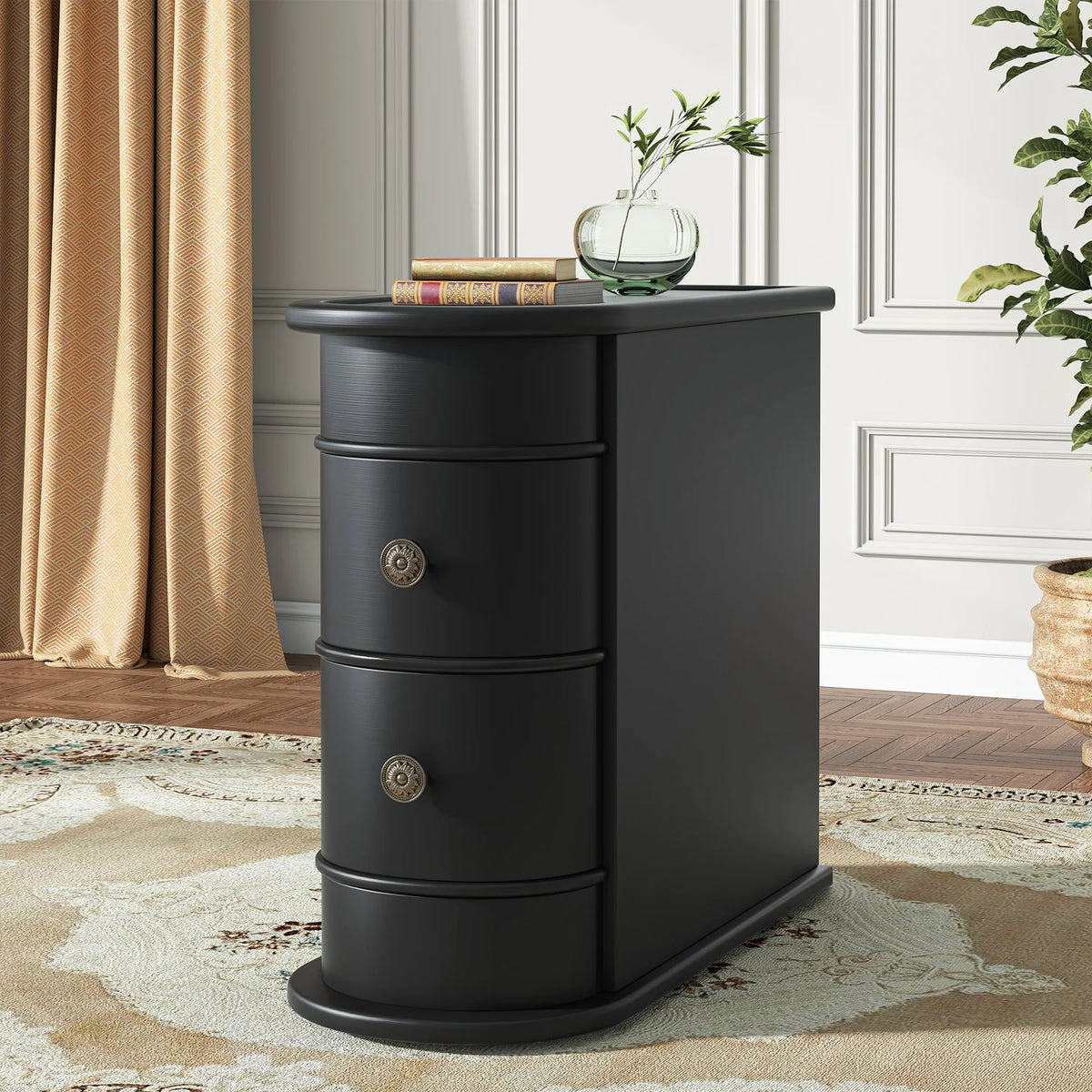 Tribesigns Modern Wooden End Table With Drawer For Sofa
