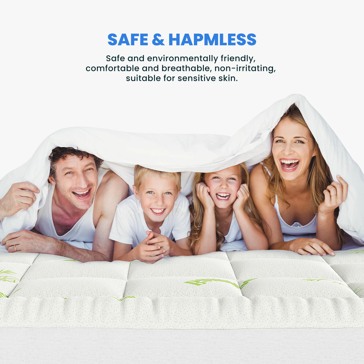 JHK Bamboo Viscose Mattress Topper With Cooling Pillow Top Comfort