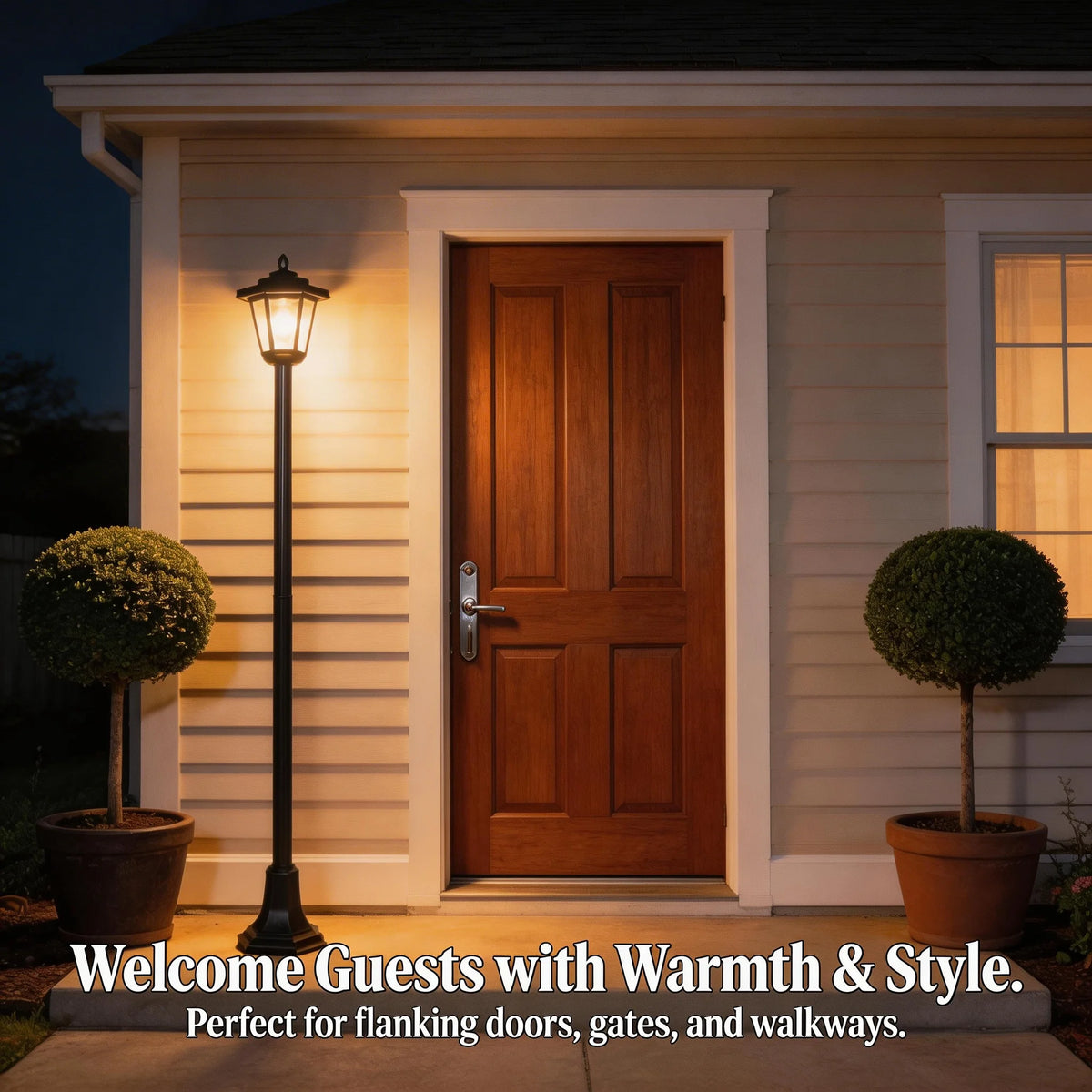 Solar Post Lights Outdoor Waterproof Led Landscape Garden Pathway Lighting