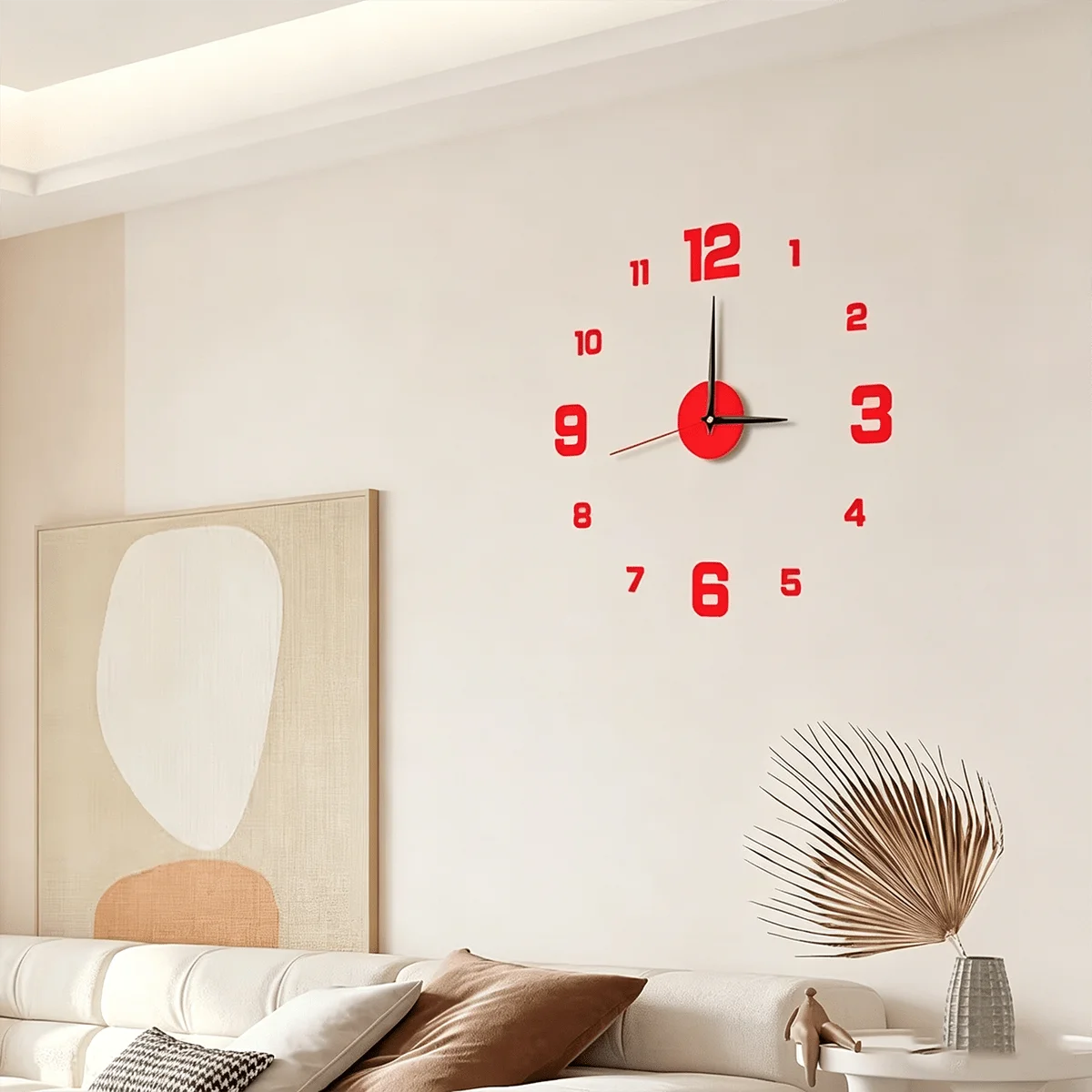 Glow In The Dark DIY Mirror Wall Clock Sticker Decor