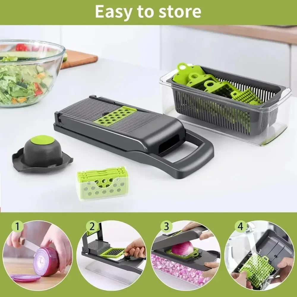 AEDG Multifunctional Vegetable Chopper Slicer Dicer Grater Kitchen Tool Set