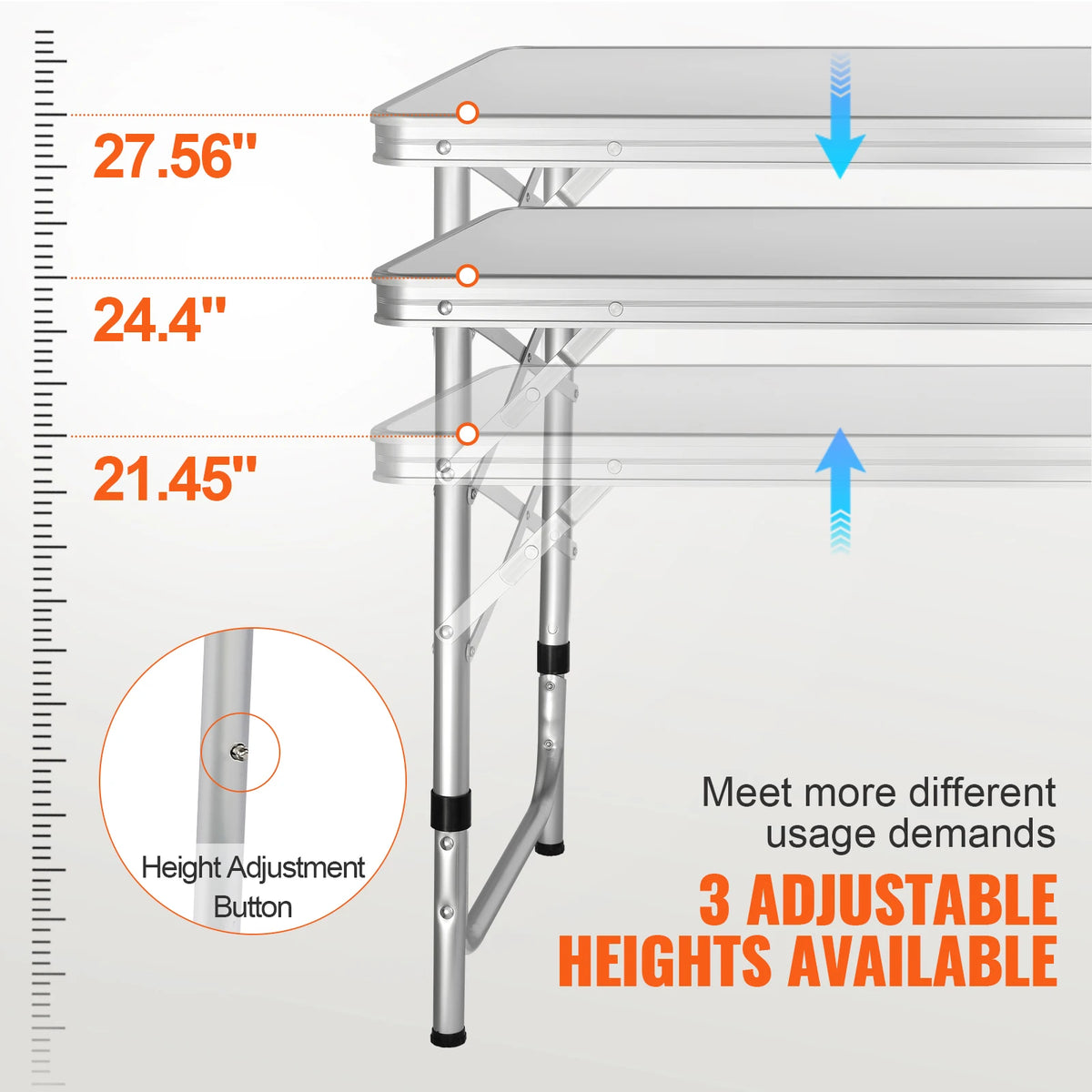 SucceBuy Folding Camping Kitchen Table For Outdoor Cooking