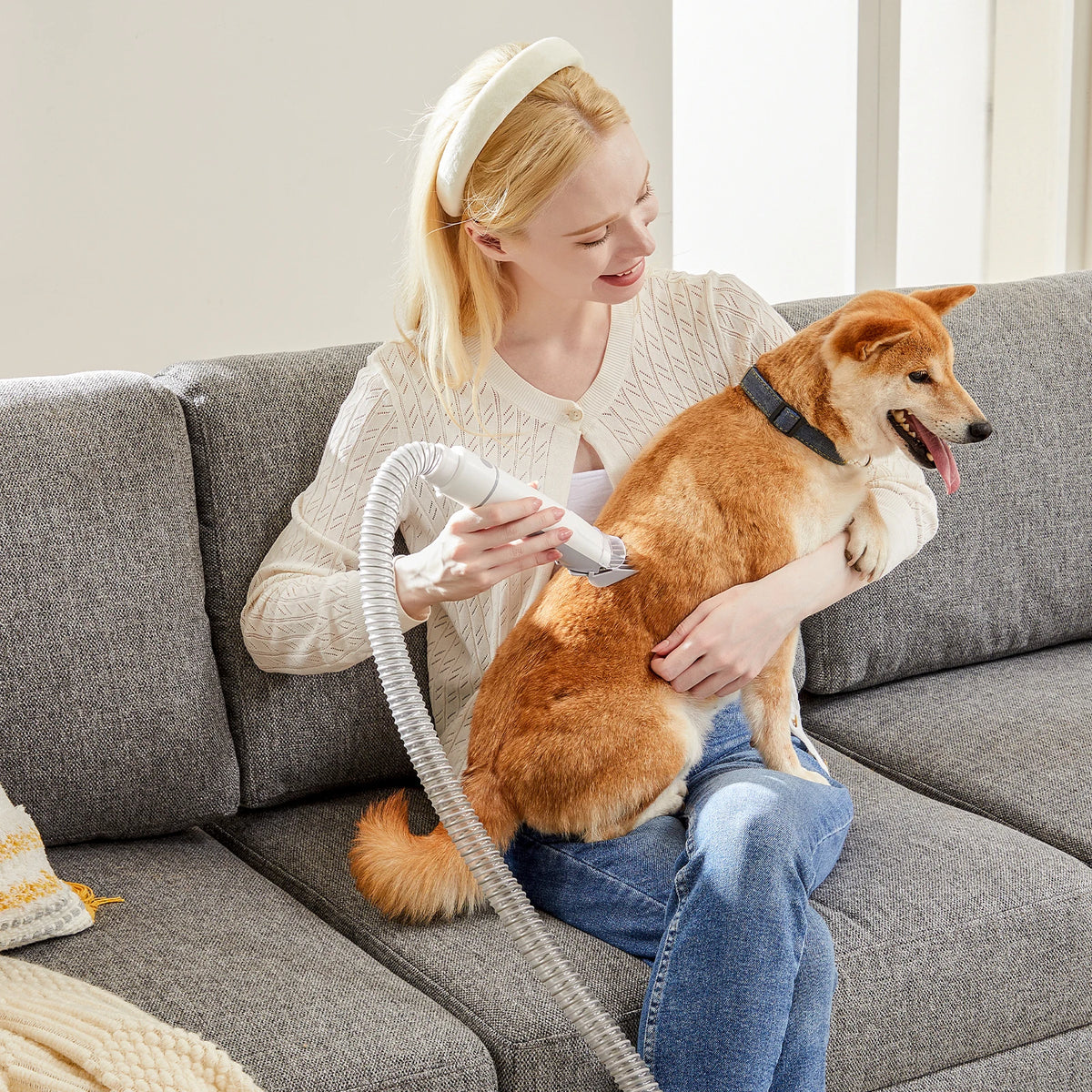 Sweetcrispy Cordless Pet Grooming Clipper With Vacuum Kit For Pets