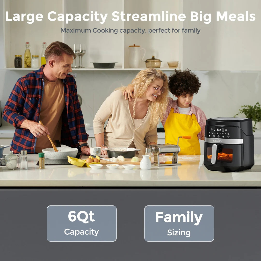 Sejoy 8 In 1 Air Fryer With Ceramic Coating Technology