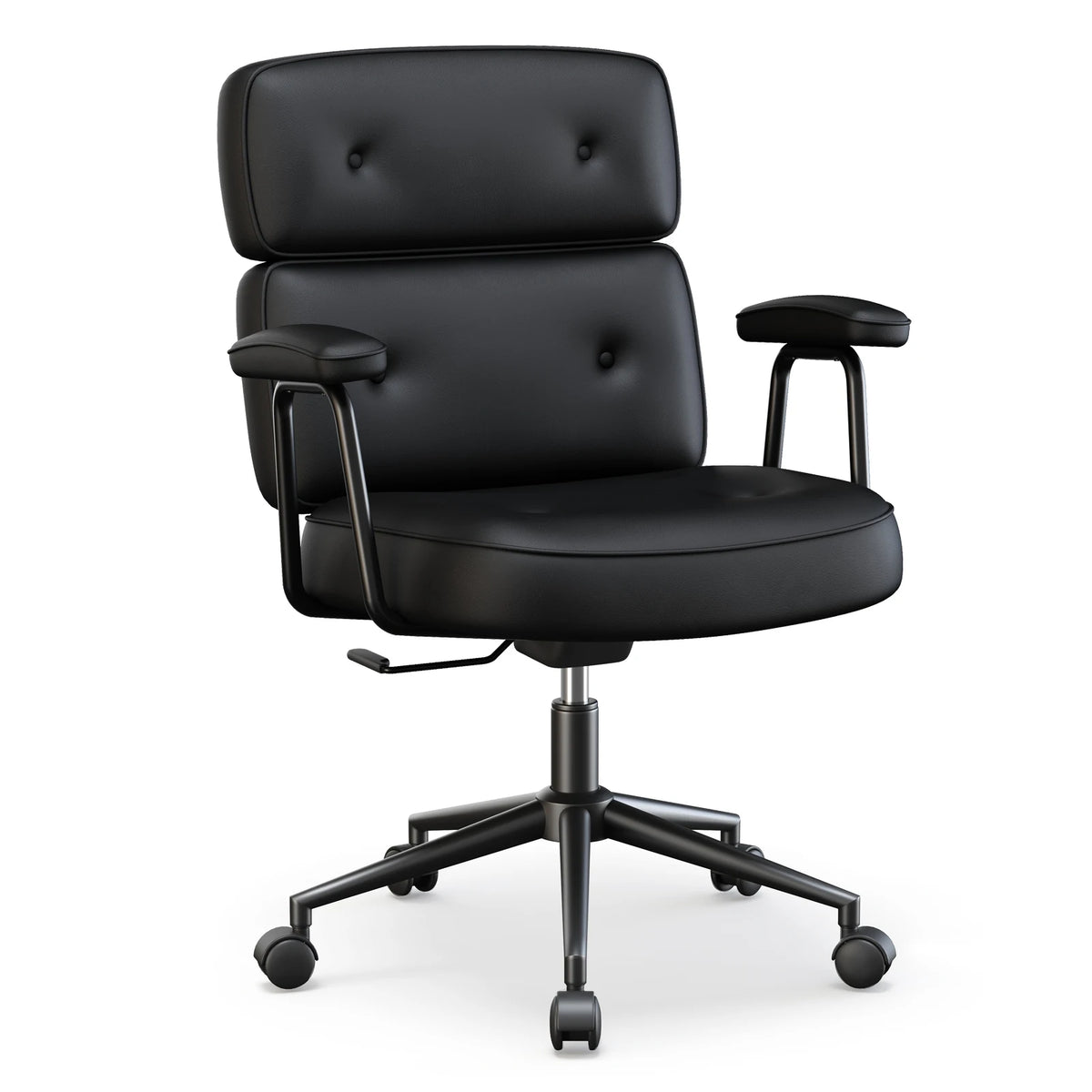 JHK PU Leather Ergonomic Office Computer Desk Chair with Lumbar Support Rolling Swivel Adjustable Height Executive Task Armrests