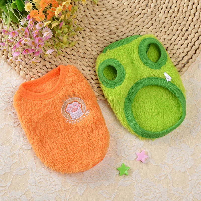 Cute Print Tea Cup Dog Sweater Winter Warm Fleece Pet Clothes for Small Dogs Teddy Chihuahua Puppy Pullovers Mascotas Clothing