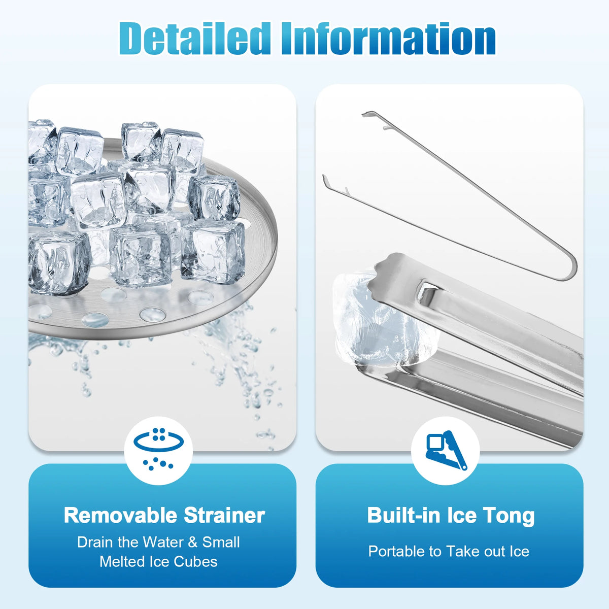 Double Wall Stainless Steel Ice Bucket With Tongs And Lid