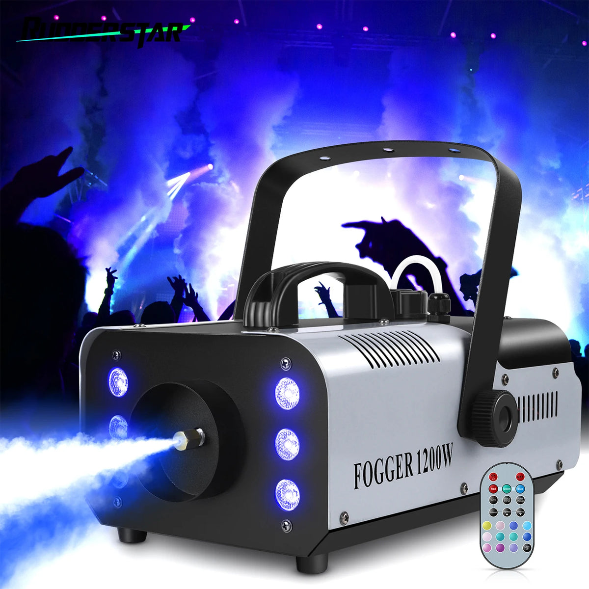 Rudderstar RGB LED Smoke Machine With Remote Control For Events