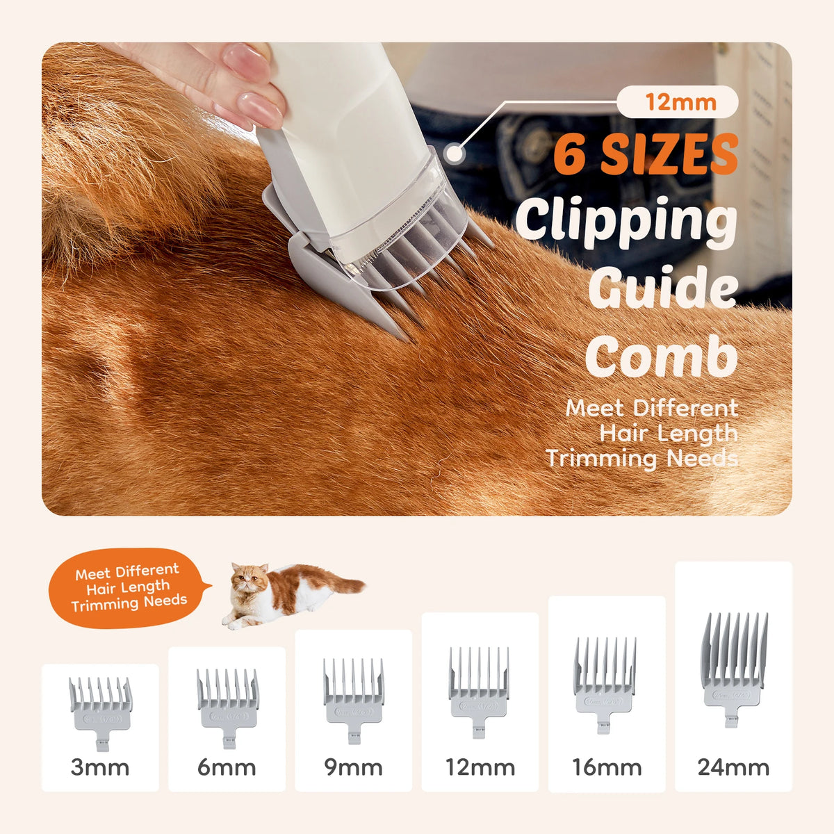 Sweetcrispy Cordless Pet Grooming Clipper With Vacuum Kit For Pets