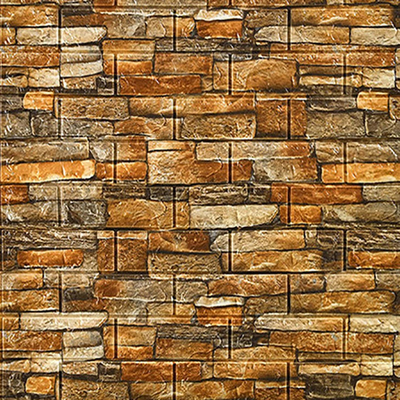 10Pcs 3D Brick Wall Stickers DIY Self Adhensive Decor Foam Waterproof Wall Covering Wallpaper for TV Background Kids Living Room