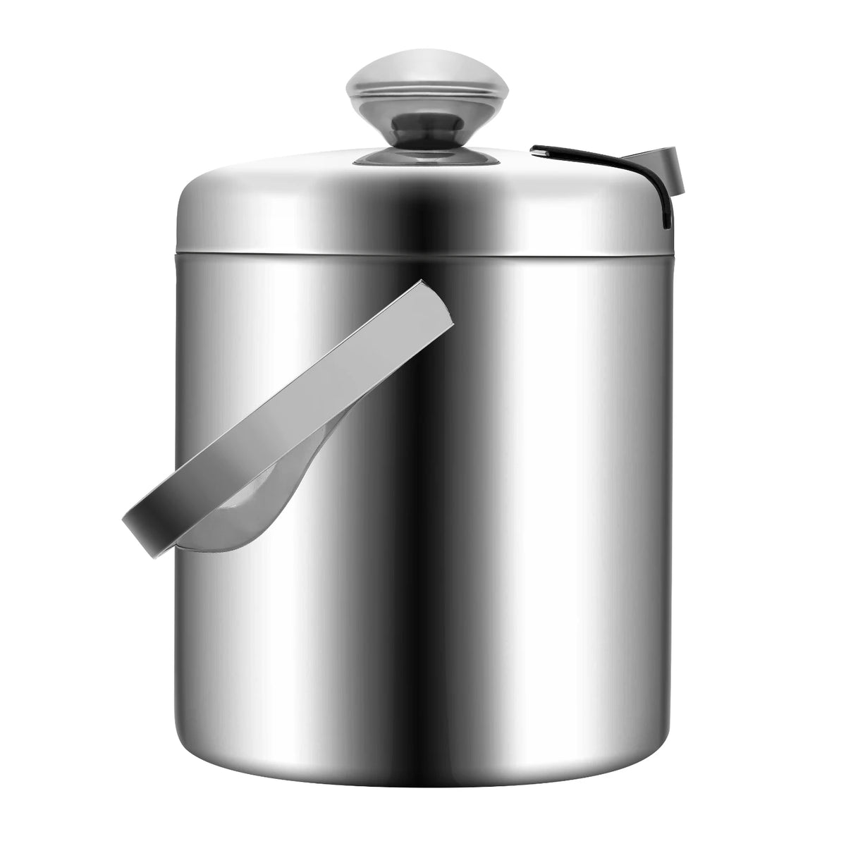 Double Wall Stainless Steel Ice Bucket With Tongs And Lid