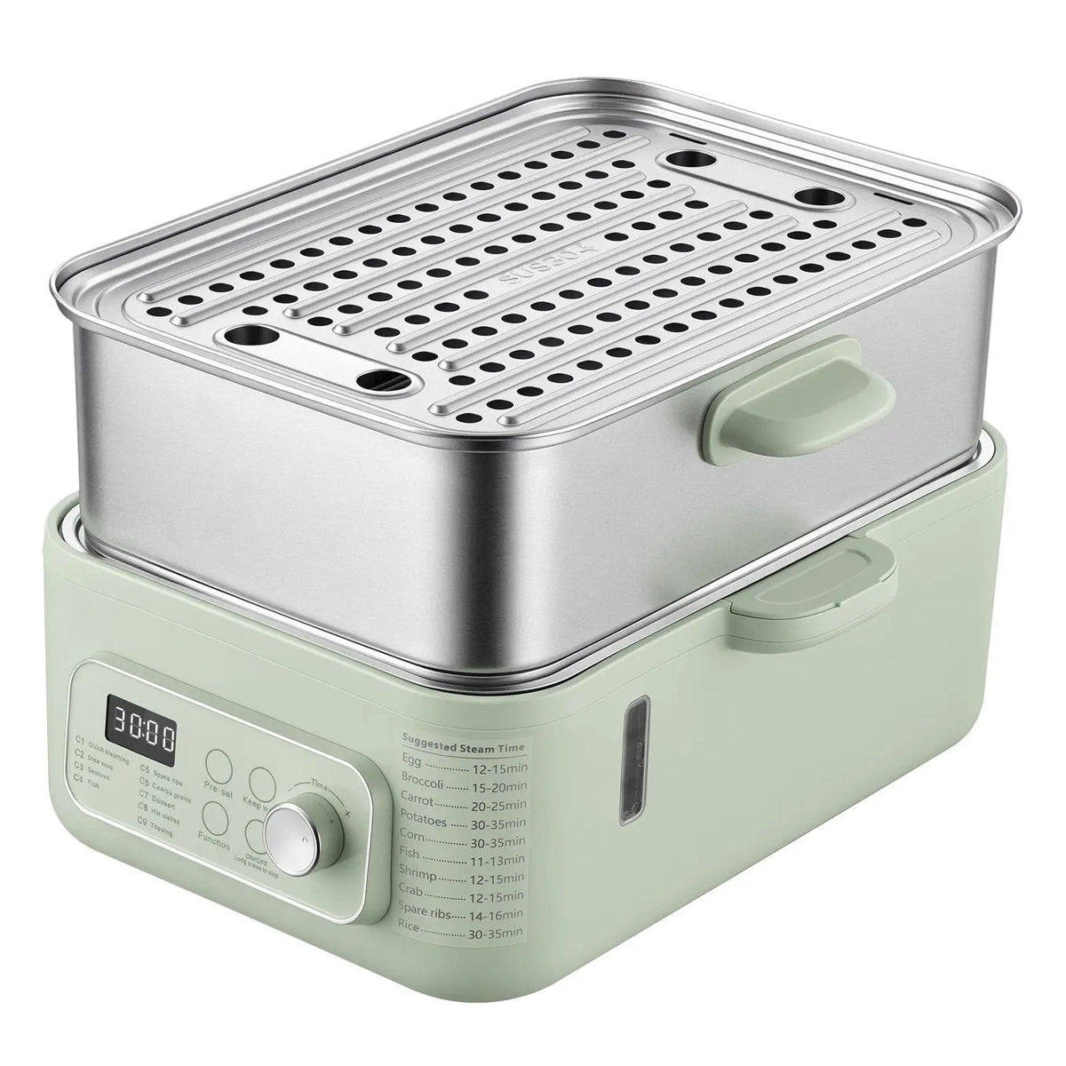 Electric Food Steamer With Two Tiers And Nine Cooking Programs