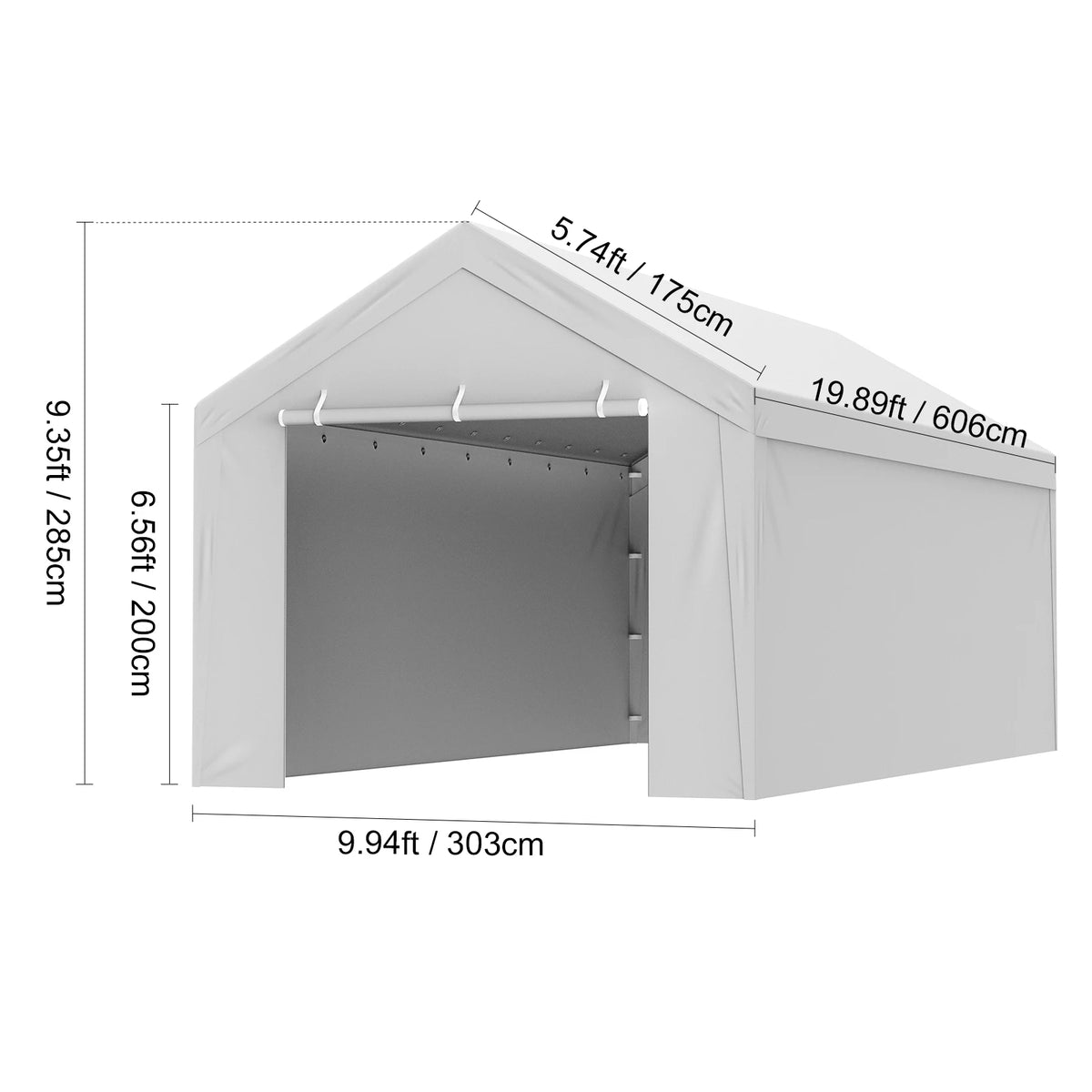 SucceBuy Carport Replacement Canopy Cover Waterproof UV Protected Shelter