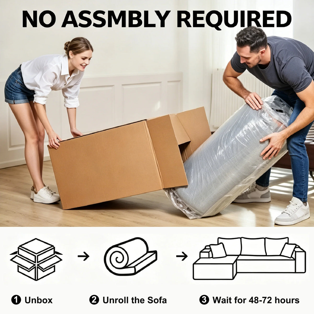 Yeflixvrau Modern Modular Sectional Sofa With Removable Cushions