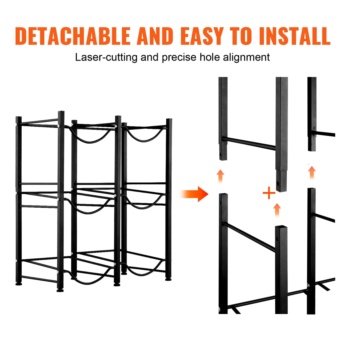 SucceBuy Three Tier Water Bottle Holder Rack For Kitchen Storage