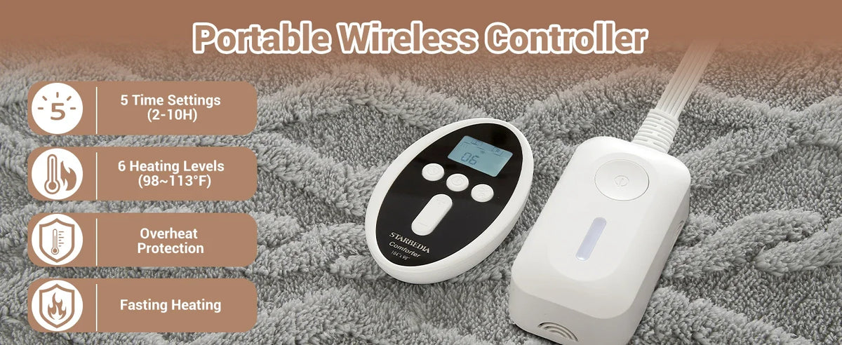 Twister CK Electric Heated Comforter With Dual Controller For Cozy Warmth