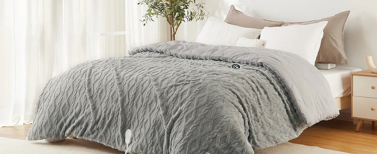 Twister CK Electric Heated Comforter With Dual Controller For Cozy Warmth