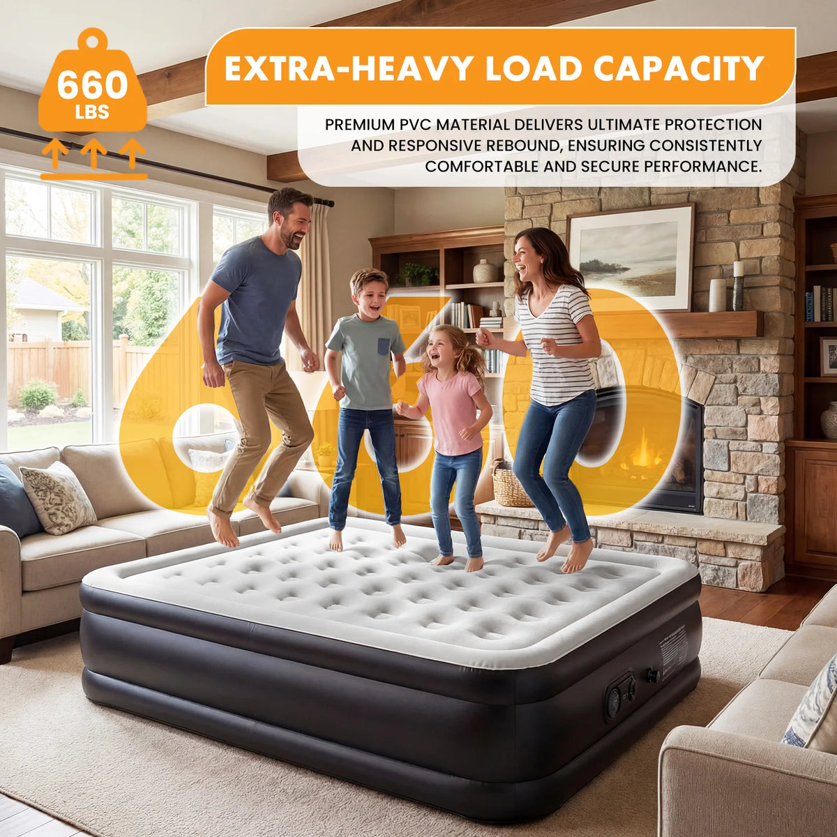 MCQ Inflatable Air Mattress With Built In Pump For Camping